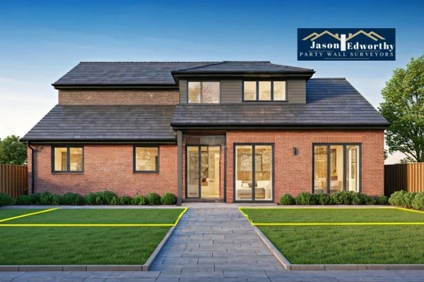 Home extension focusing on boundary line Esher